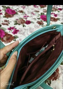 Caprese Teal Tote Bag &amp; Ring Combo