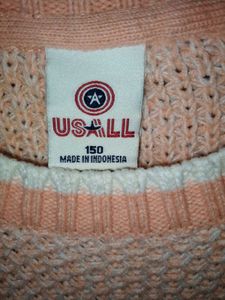Pink knit pullover