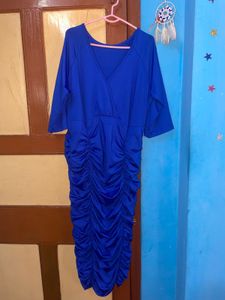Elegant Blue Midi Dress