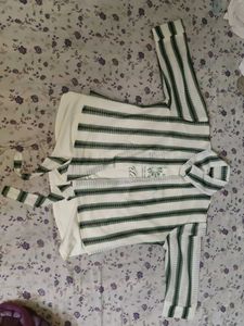 Striped Cardigan & Top Set