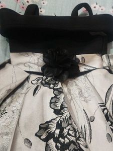 Beautiful Grey Black Party Wear Frock