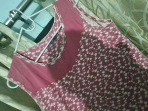 Cute Pink Heart Design Short Night Dress