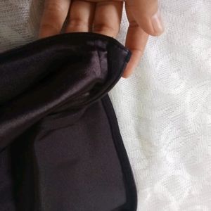 H&amp;M Black Satin Tube Dress