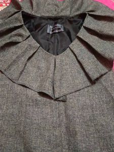 Grey 🩶 Colour Beautiful Ruffle Dress