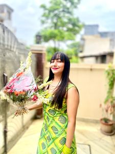 An Ethnic Modern Dress Cum A Line kurta