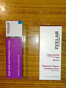 Kojic Acid Vitamin C Cream & 10% Niacinamide Serum