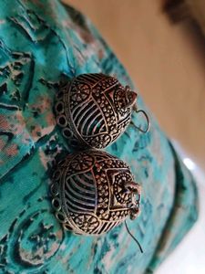 Silver Jhumka Earrings