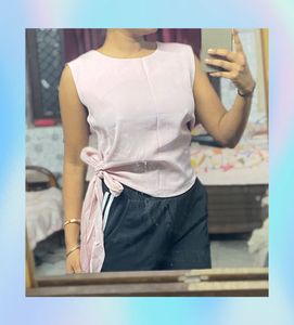 Cute Pink Tie Top