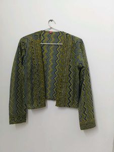Jaipuri Printed Open Front Jacket