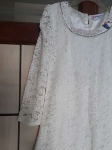 Elegant White Lace Dress