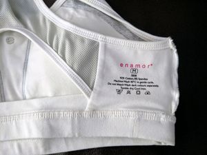 Enamor White Racerback Sports Bra - Size M