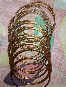 Gold Tone Bangle Set
