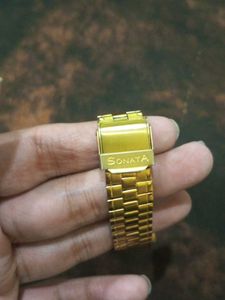 Sonata Gold Watch