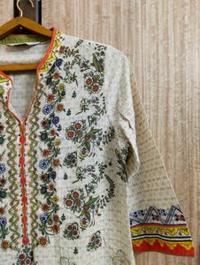 BIBA Floral Printed Cotton Kurta 🧡🧡