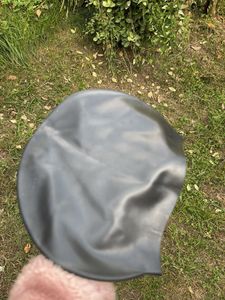 Black Sports Swim Cap