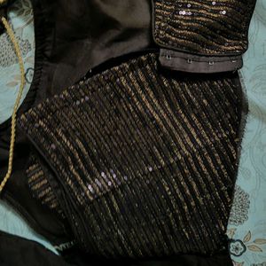 Brown Sequin padded Blouse