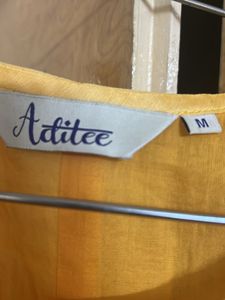 Beautiful Gold yellow Kurta With Work