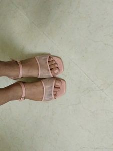 Pink T-Strap Sandals