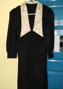 Vintage Inspired Black Dress Korean