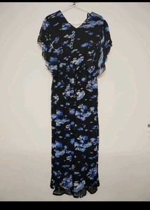 Blue and Black Long Dress