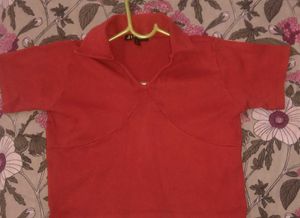 Half Sleeve Collor Tshirt Acrylic Fabric