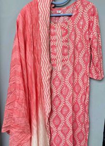 Printed Kurta Set With Dupatta