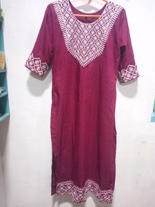 Purple Straight Kurta