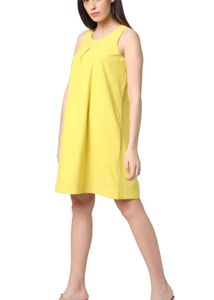 Yellow Sleeveless Shift Dress