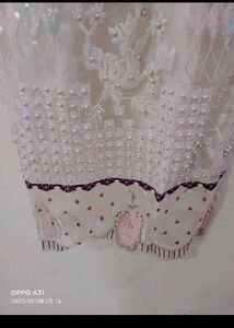 Partywear Pakistani Suit With Ruffled Dupatta