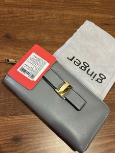 New gray Wallet with Gold Detail