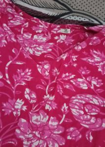 Pink Floral Print Dress