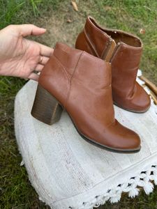 Brown Leather Ankle Boots