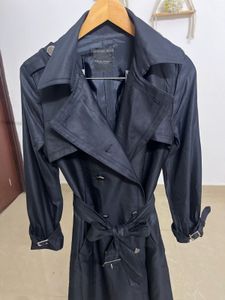 Dark BLUE Double breasted Trench Coat