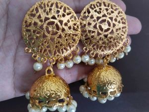 Golden Jhumkis