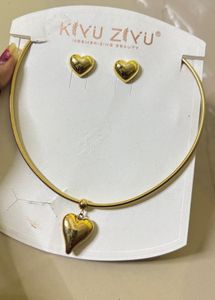 Heart Necklace &amp; Earrings Set