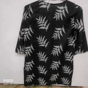 Elegant Black Printed Kurta