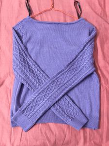 Lavender Cable Knit Sweater