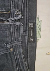 Dark Gray Denim Jeans