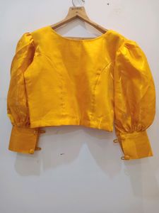 Yellow Shiny Blouse