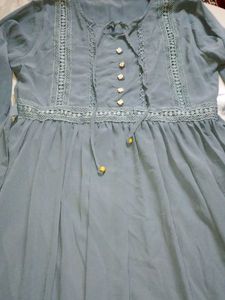 Boho Blue Long Sleeve Dress