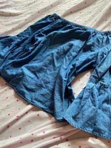 Denim Off-Shoulder Top