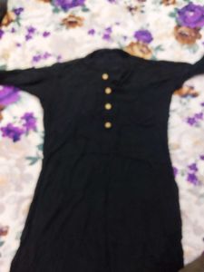 Black Buttoned Top