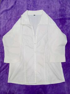 White Button-Up Top