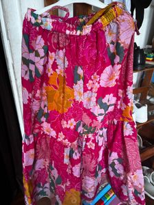 Pink Floral Printed Kurta Set