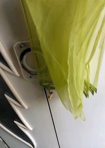 green creme gown