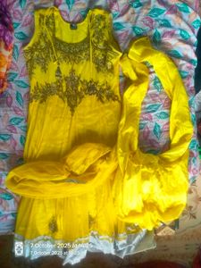 Yellow Embellished Kurta