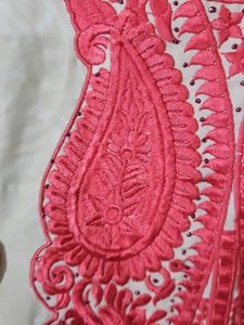 White Pink Kurta And Churidar Pant