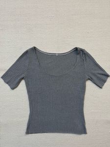 Basic Ribbed Knit Top Size XS