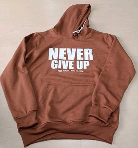 Never Give Up Graphic Hoodie, M Size