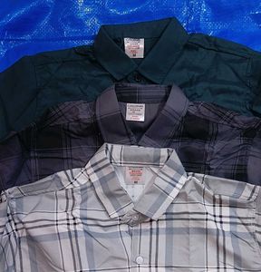 Men Shirts Full Sleeve With Pocket .Combo Of Three